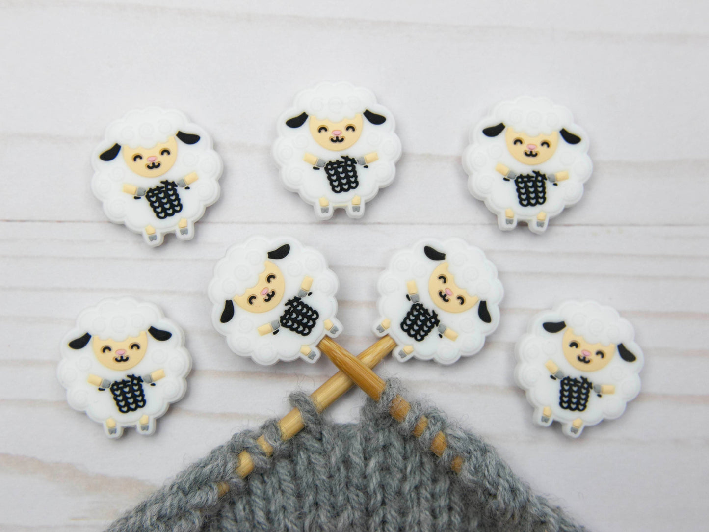 Moutons Tricoteurs Blancs | Bloque-Mailles