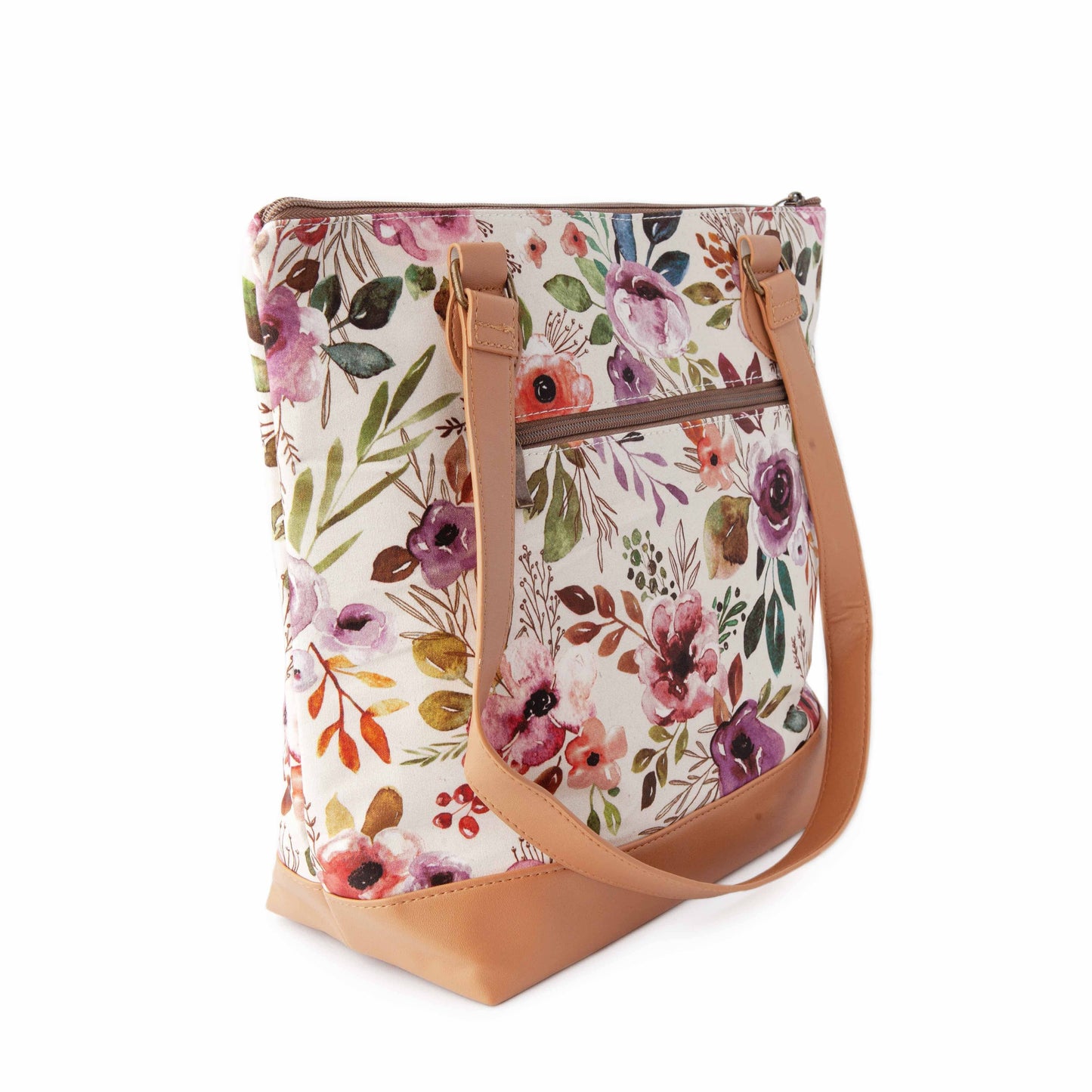 Sac de rangement à tricoter avec fermeture éclair « Spring Floral Mega Trinity » – Grand modèle