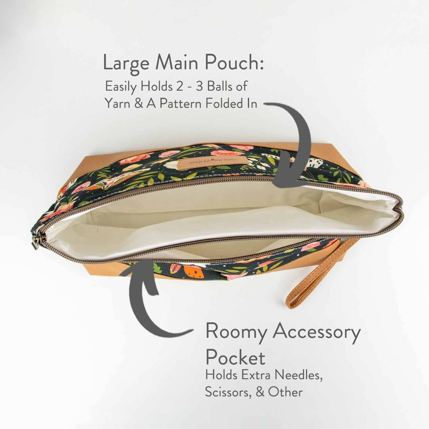 Sac de Projet Tricot Trinity Forêt Nocturne – Moyen, Zippé