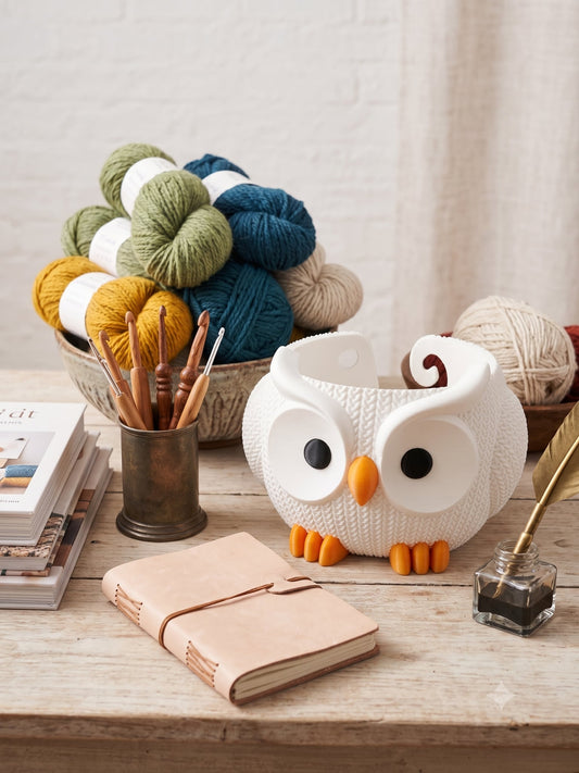 Wise Owl Knit-Texture Yarn Bowl