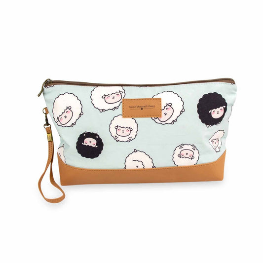 Sac de projet Chubby Sheep Trinity – Pochette de projet zippée – Seafoam