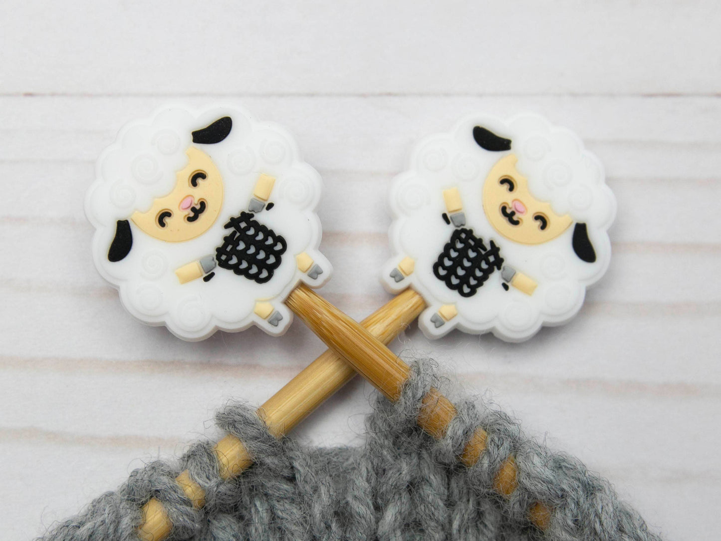 Moutons Tricoteurs Blancs | Bloque-Mailles