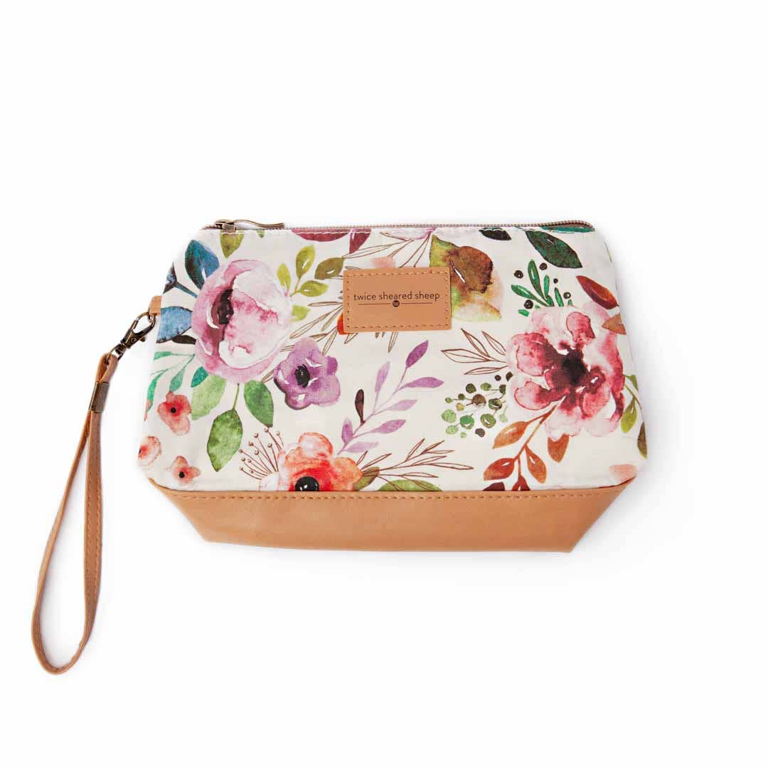 Mini Sac Trini – Petit Sac à Projet Zippé pour Chaussettes - Fleurs Printanières