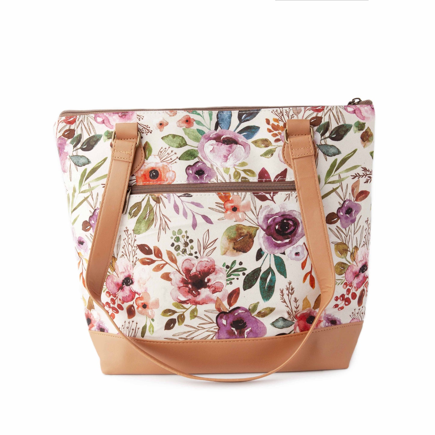 Sac de rangement à tricoter avec fermeture éclair « Spring Floral Mega Trinity » – Grand modèle