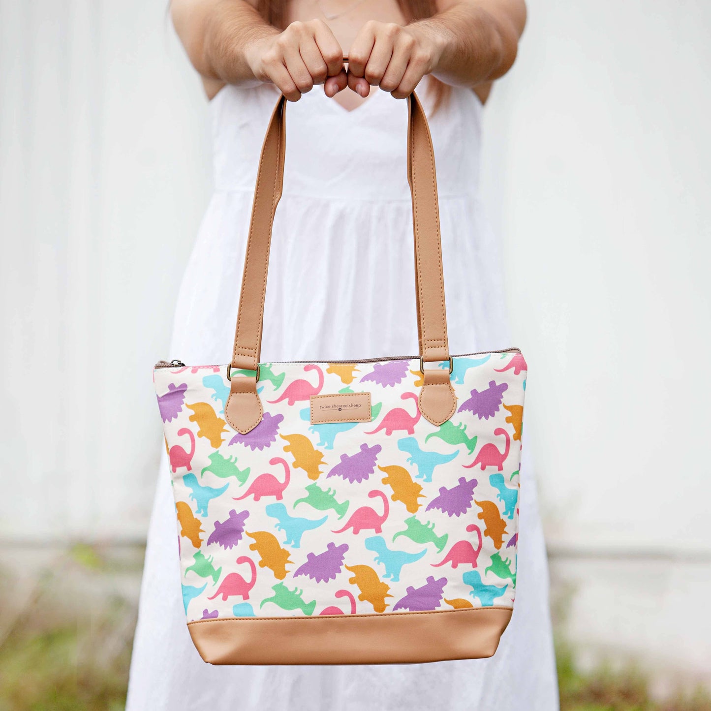 Grand sac de projet de tricot zippé – Dino Mega Trinity