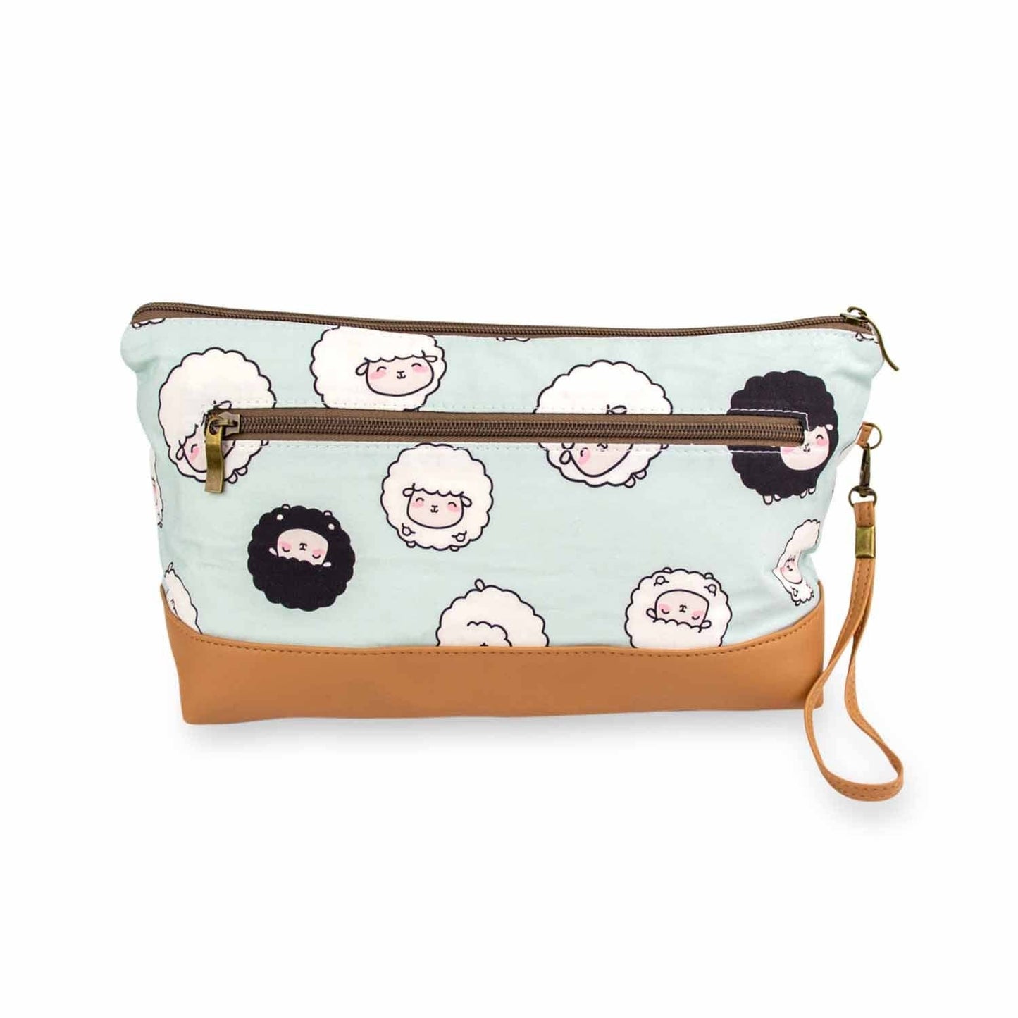 Sac de projet Chubby Sheep Trinity – Pochette de projet zippée – Seafoam