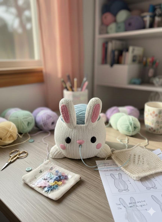 Bunny Yarn Bowl 3D Printed Crochet Yarn Holder Customize