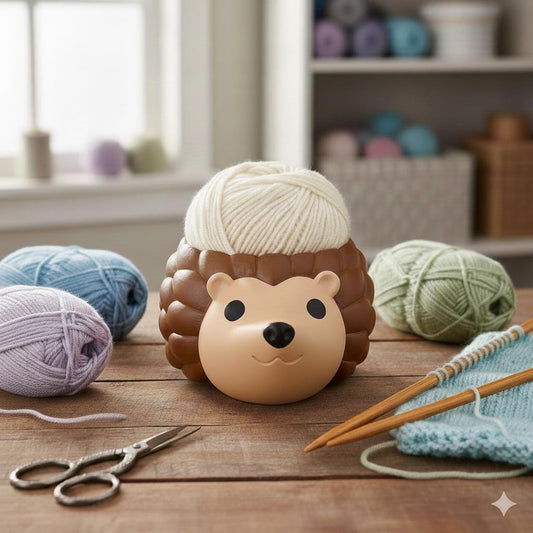 Cozy Woodland Hedgehog Yarn Bowl – Whimsical 3D Printed Yarn Holder for Calm Crafting, Customizable
