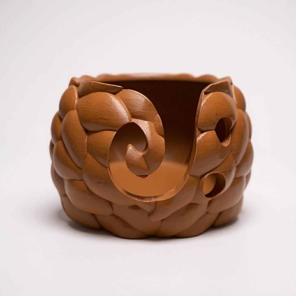 Cozy Woodland Hedgehog Yarn Bowl – Whimsical 3D Printed Yarn Holder for Calm Crafting, Customizable
