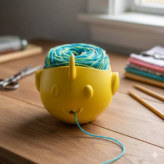 Fish Yarn Bowl for Crochet and Knitting, Animal Yarn Holder, 3D Printed Yarn Organizer for Desk or Couch
