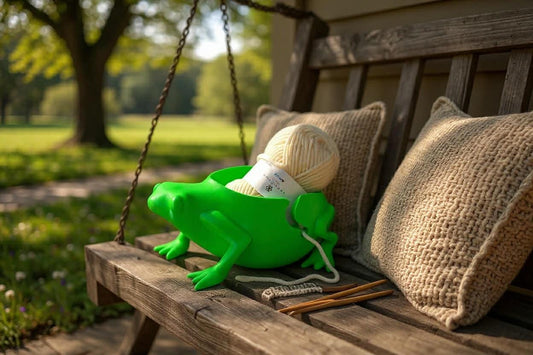 Frog Yarn Bowl for Crochet and Knitting, Animal Yarn Holder, 3D Printed Yarn Organizer for Desk or Couch