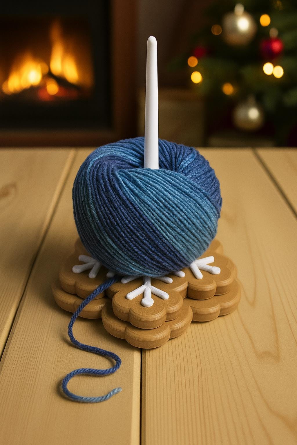 Gingerbread Snowflake Yarn Swift - Knitting Accessory - Christmas Gift for Knitter