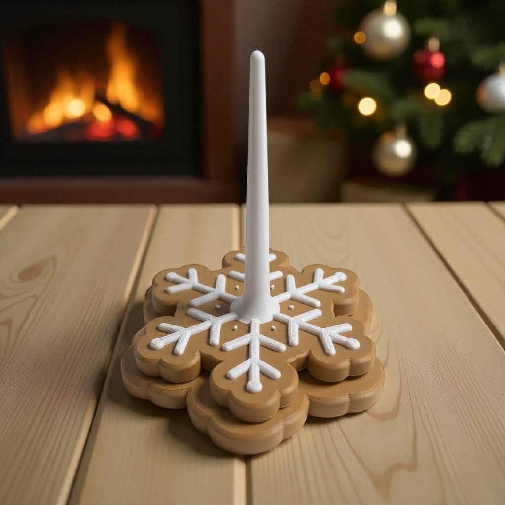 Gingerbread Snowflake Yarn Swift - Knitting Accessory - Christmas Gift for Knitter