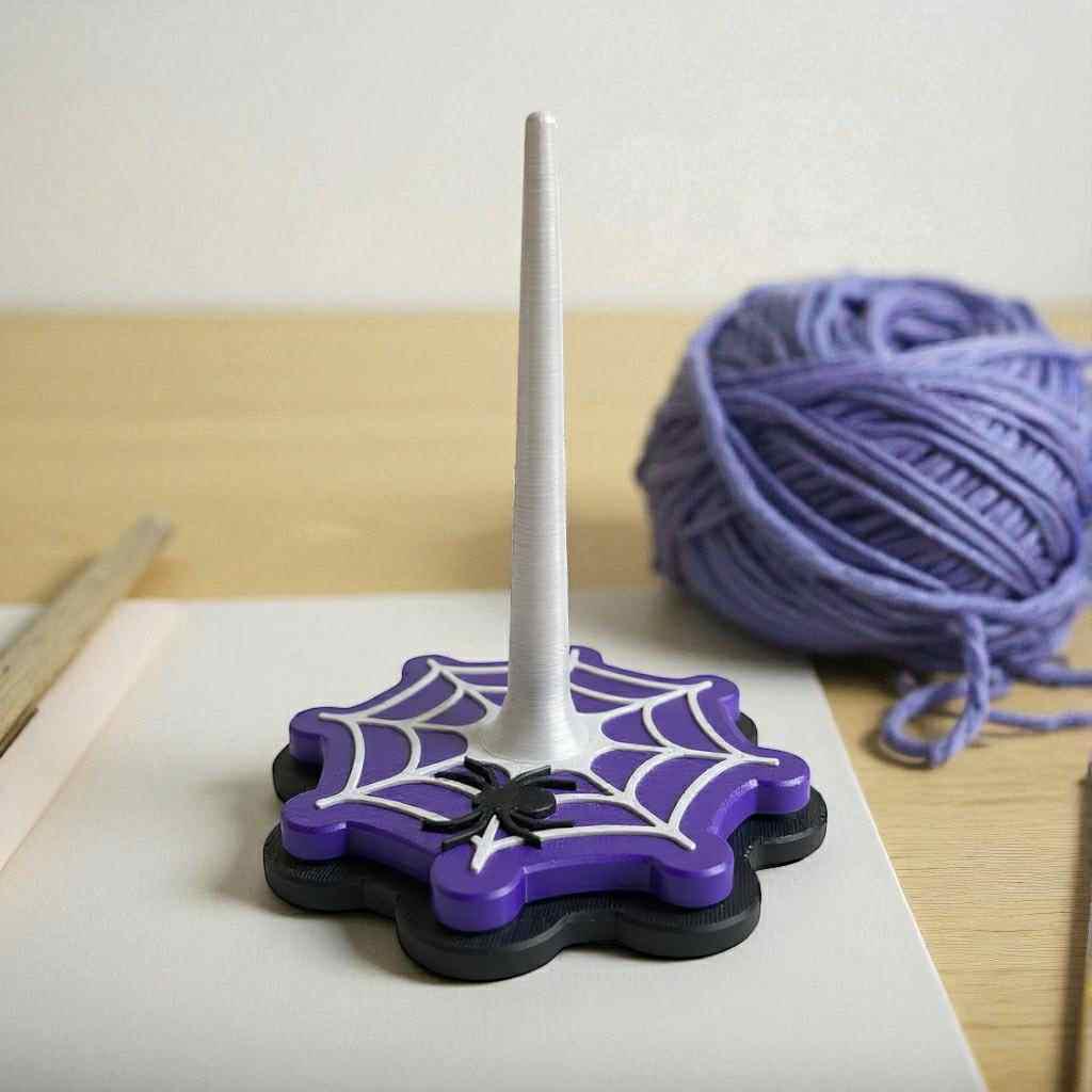 Halloween Spider Web Yarn Spinner: Spooky Rotating Yarn Holder for Knitting and Crochet