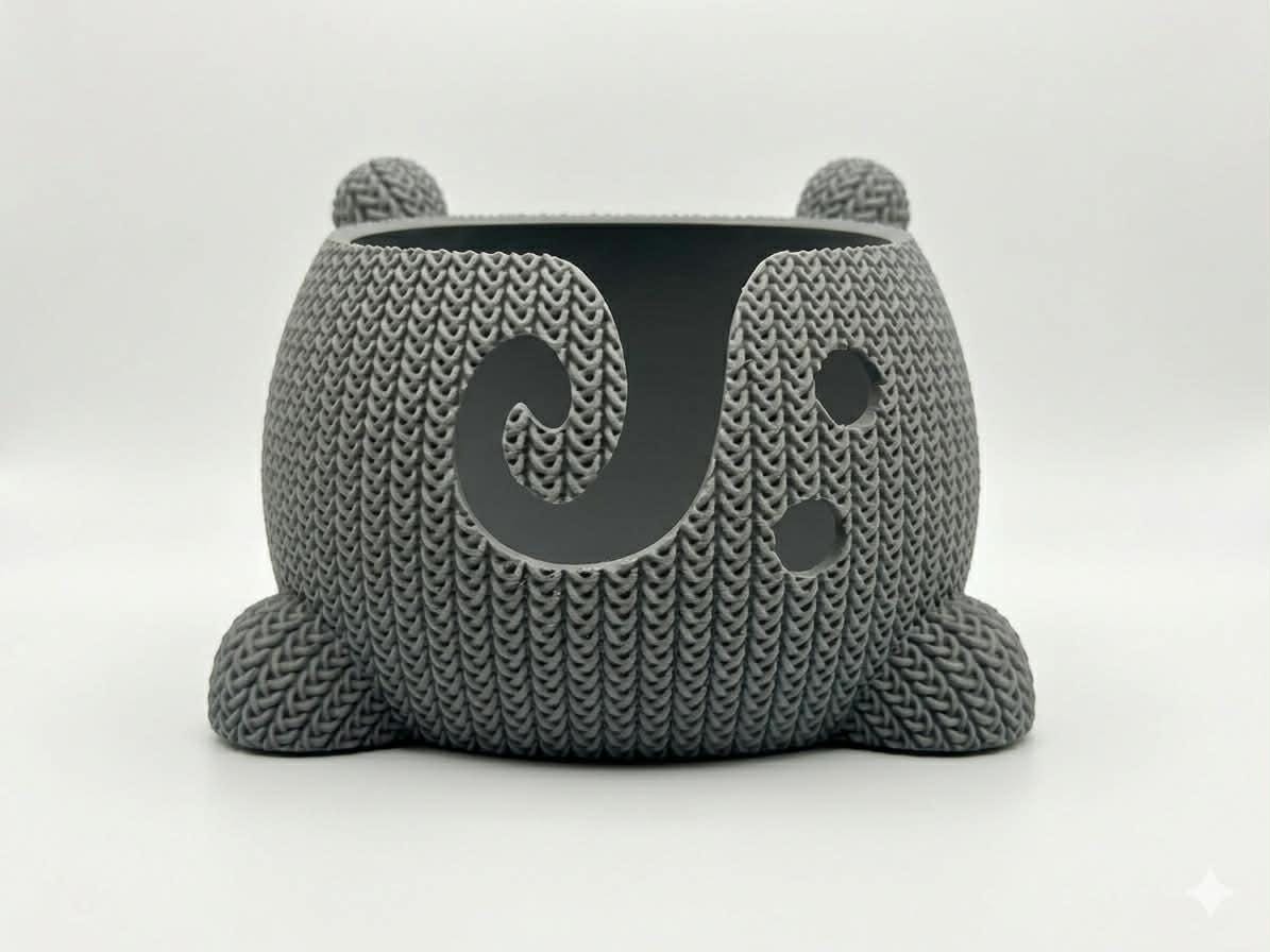 Hippo Yarn Bowl: Cottagecore Crochet & Knitting Holder