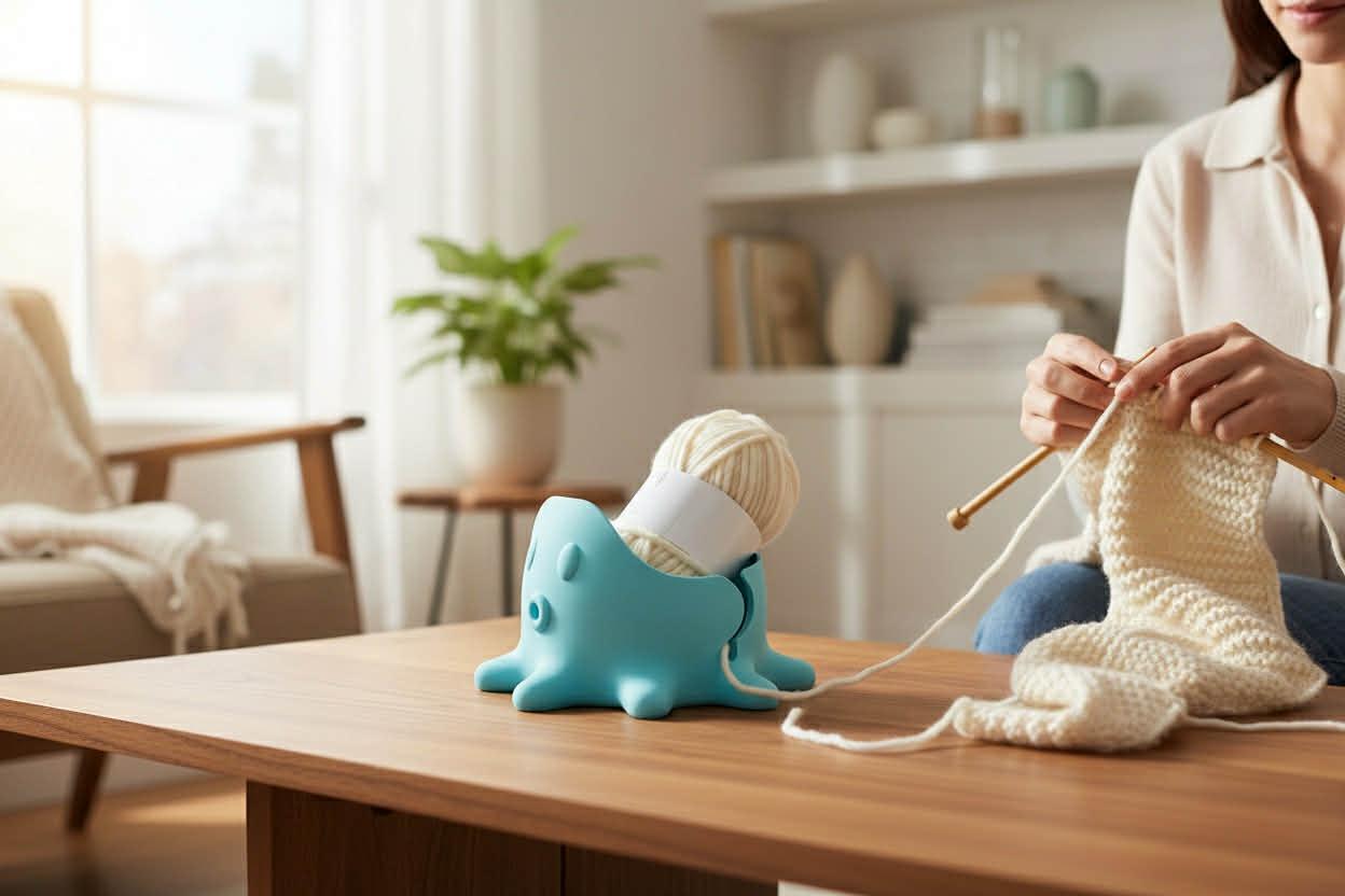 Octopus Yarn Holder for Crochet and Knitting, Yarn Bowl Alternative, 3D Printed Yarn Organizer for Desk or Couch