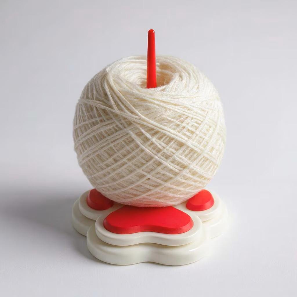 Paw Print Yarn Spinner, 3D Printed Knitting Crochet Accessory