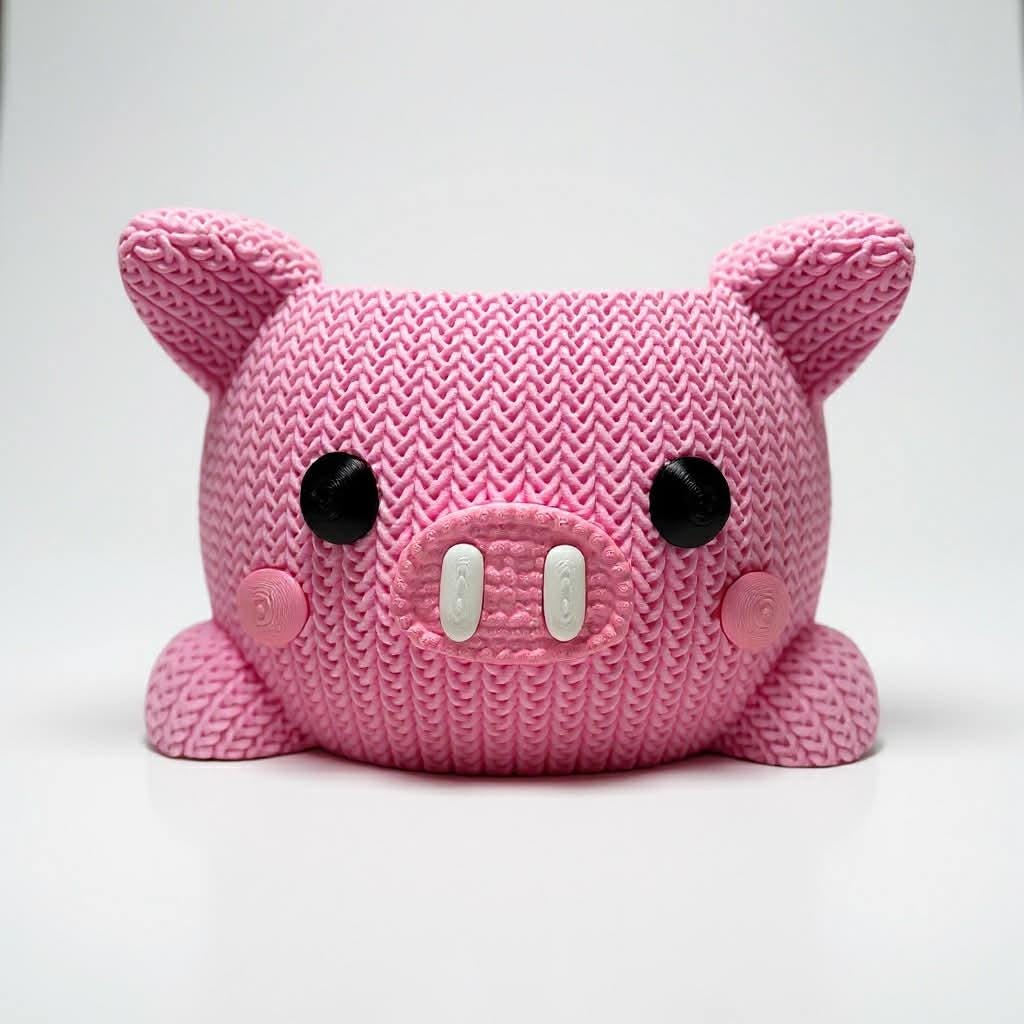 Pig Yarn Bowl, 3D Printed Knitting Bowl for Whimsical Craft Tables, Customizable