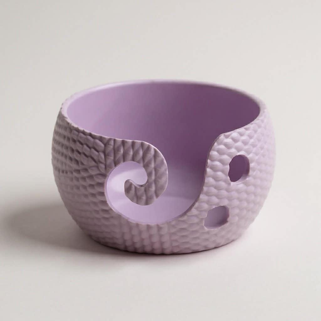Yarn Ball Yarn Bowl, Lightweight 3D Printed Knitting Bowl with Smooth Yarn Guide