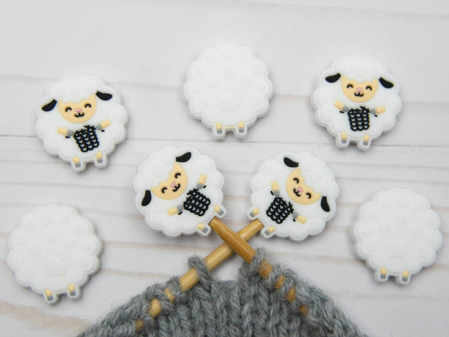 Moutons Tricoteurs Blancs | Bloque-Mailles