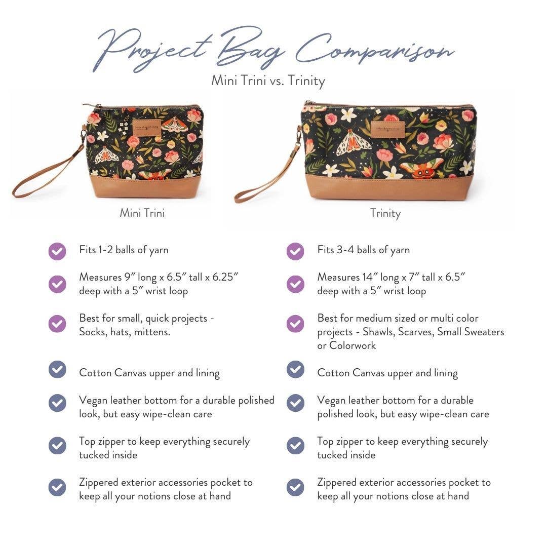 Sac Mini Trini – Petite pochette à fermeture éclair pour projets chaussettes - Vache écossaise Maisy