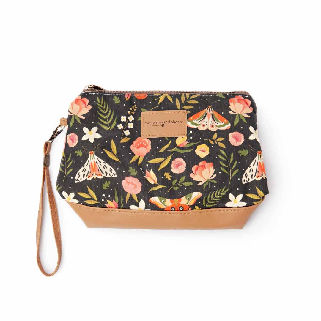 Mini Trini Bag – Petite pochette zippée pour projets de tricot/crochet - Forêt nocturne