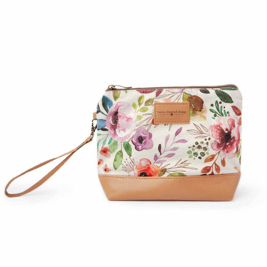 Mini Sac Trini – Petit Sac à Projet Zippé pour Chaussettes - Fleurs Printanières
