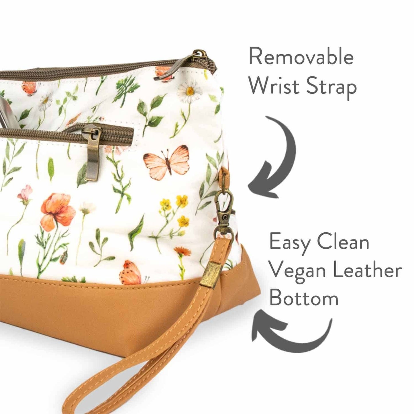 Sac de projet de tricot zippé Mountain Meadow Trinity – Taille moyenne