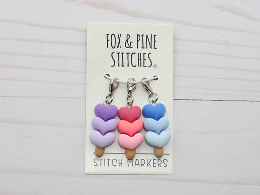Cœurs pastel | Marqueurs de mailles