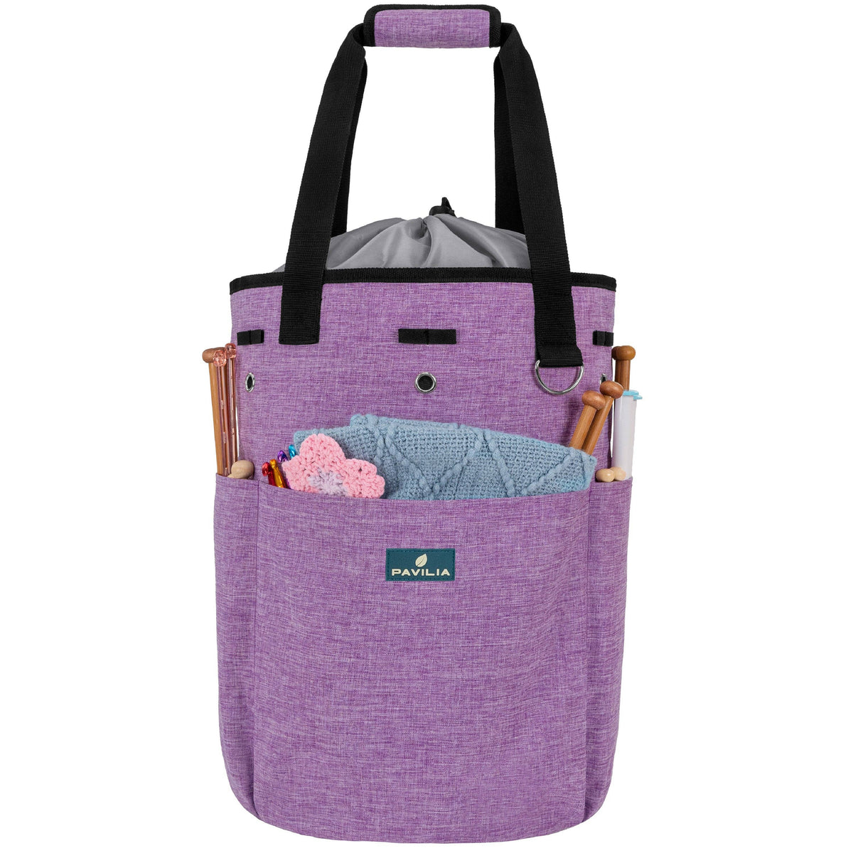 Heather Purple Beginner's Yarn Organizer Knitting Bag
