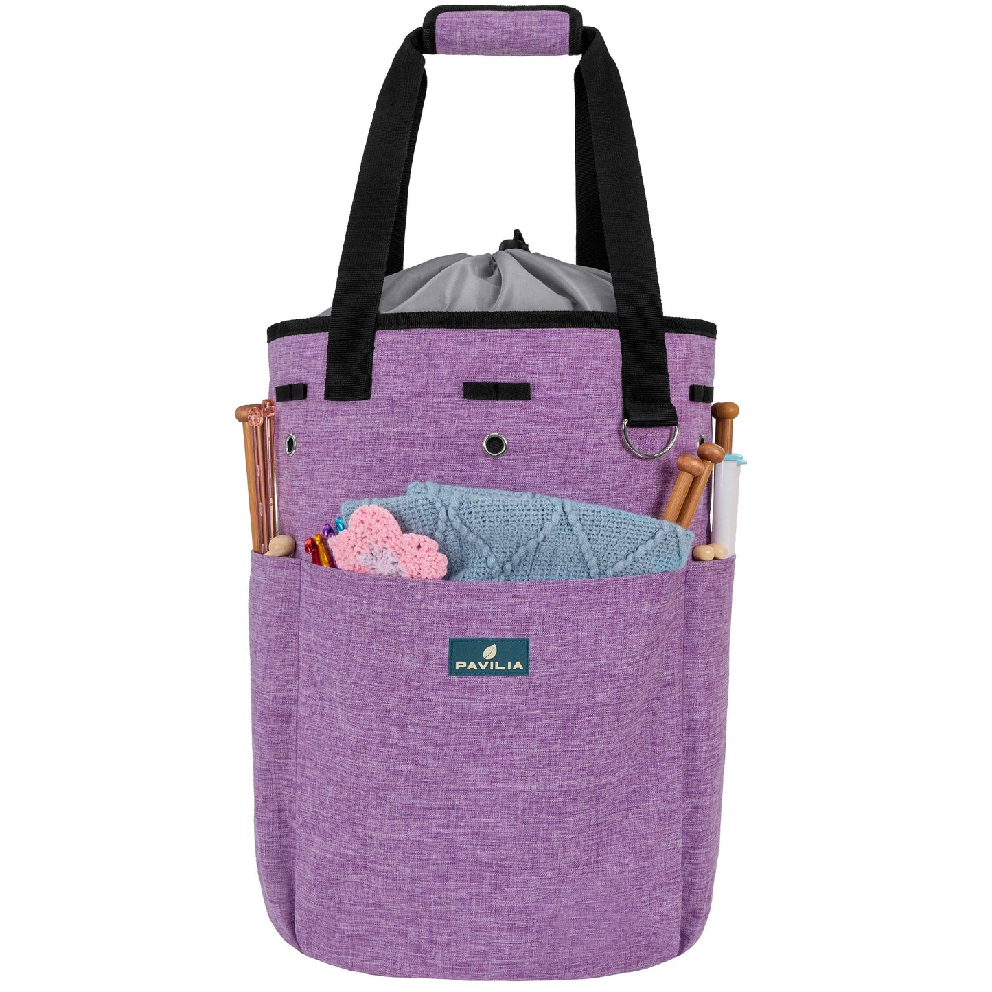 Heather Purple Beginner's Yarn Organizer Knitting Bag
