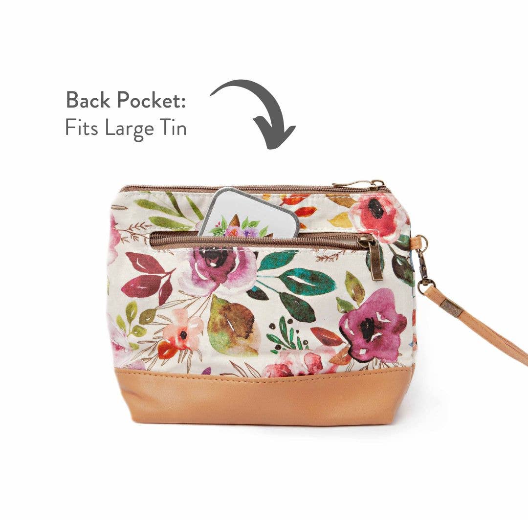Mini Sac Trini – Petit Sac à Projet Zippé pour Chaussettes - Fleurs Printanières