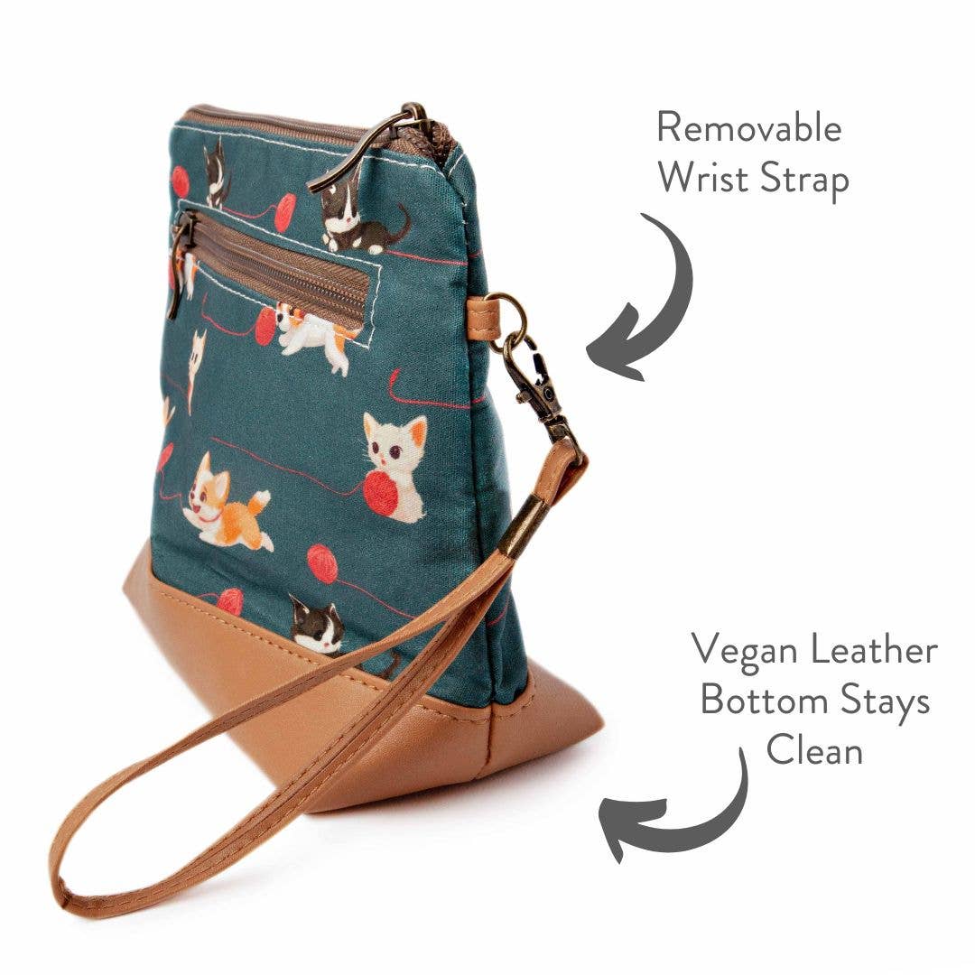 Mini Sac Trini – Petit sac de projet zippé pour chaussettes - Chats et chiens