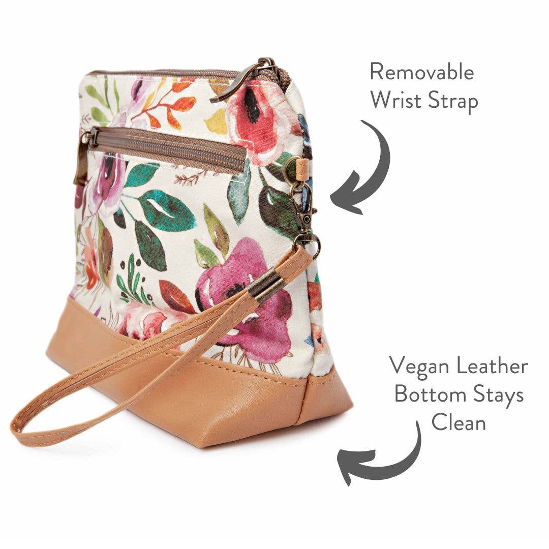 Mini Sac Trini – Petit Sac à Projet Zippé pour Chaussettes - Fleurs Printanières