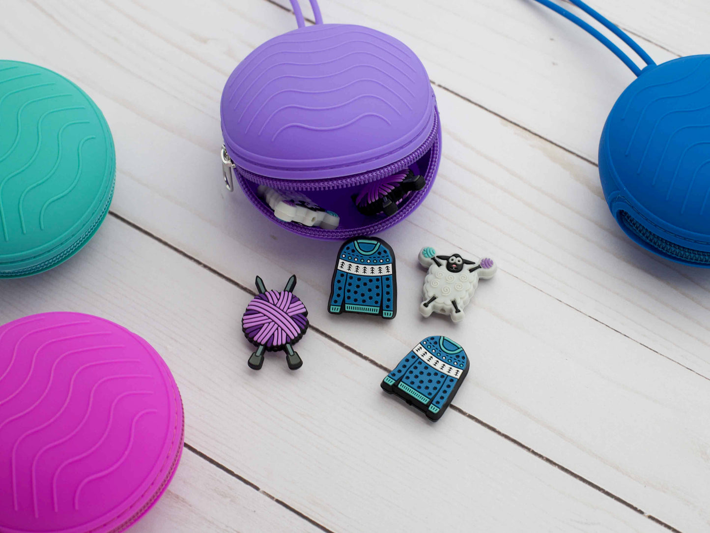 Colorful Round Storage Pouches