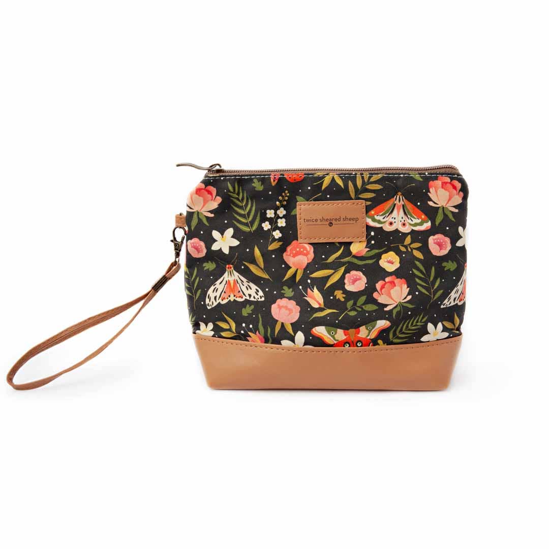 Mini Trini Bag – Petite pochette zippée pour projets de tricot/crochet - Forêt nocturne